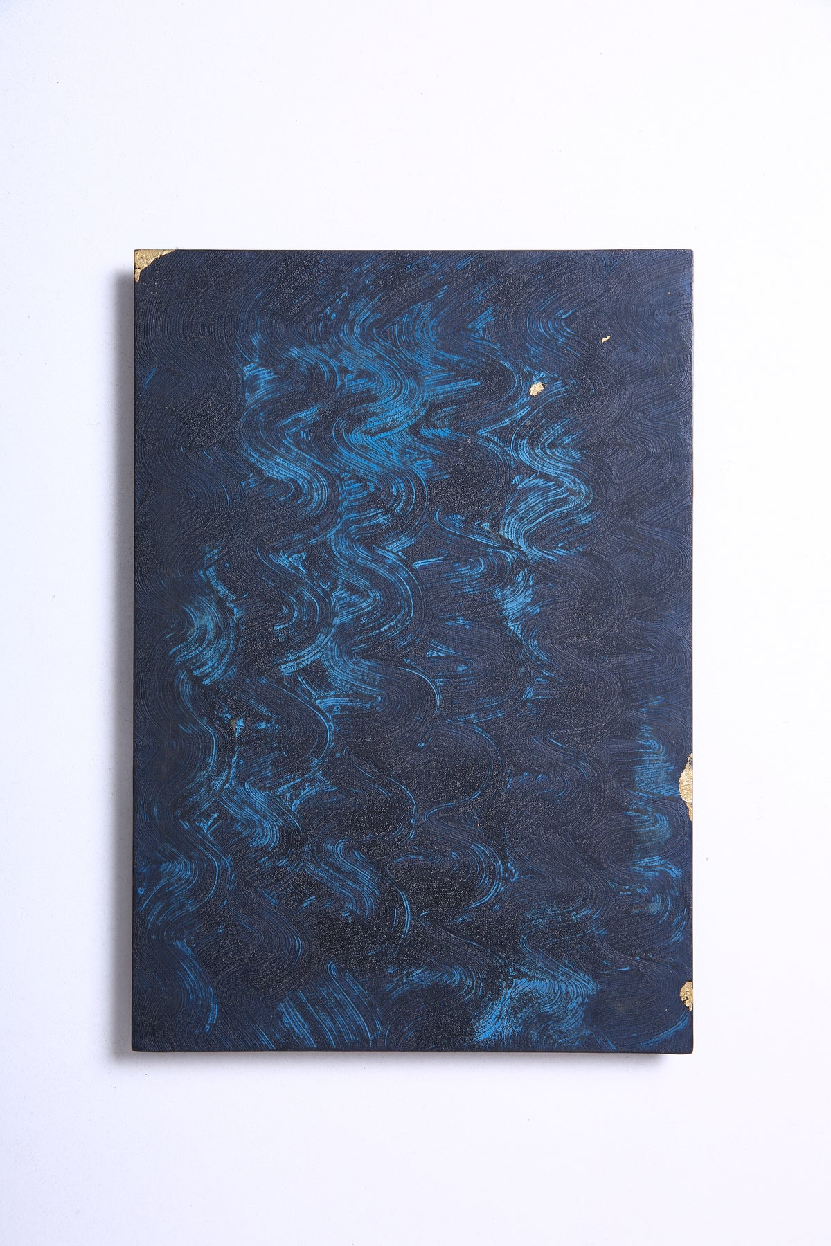 Charcoal Brushwork Chinese Lacquer Rectangular Wood Tray