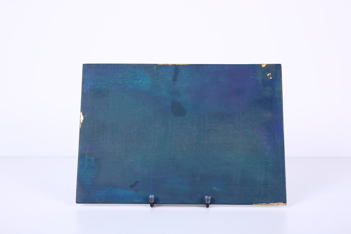 Deep Green Chinese Lacquer Rectangular Wood Tray