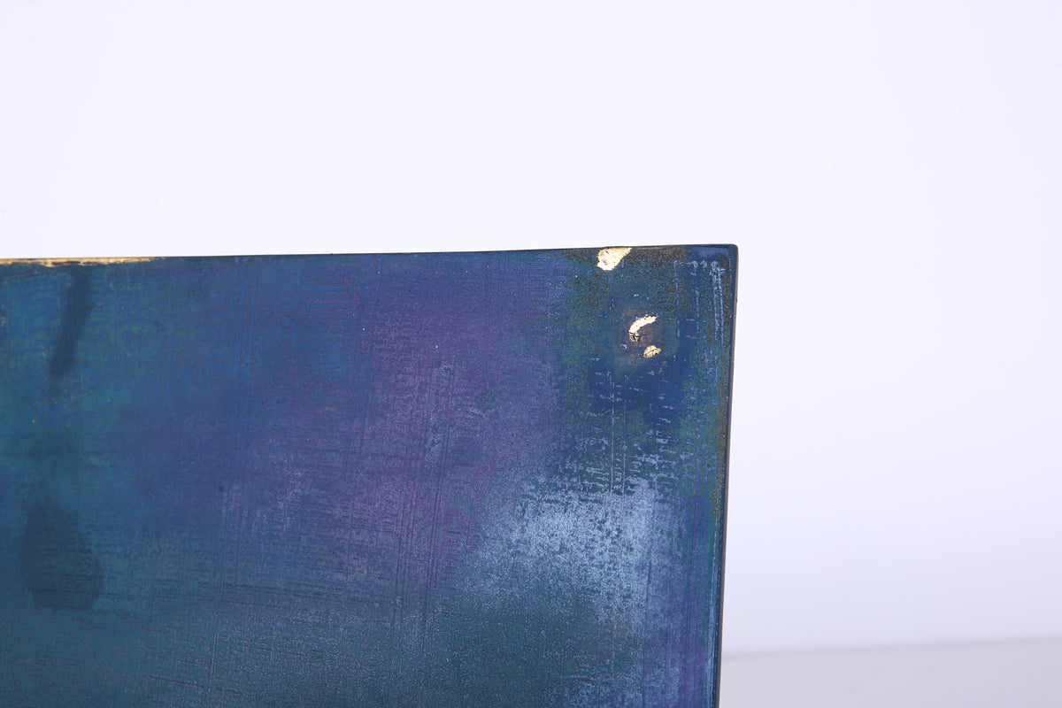 Deep Green Chinese Lacquer Rectangular Wood Tray